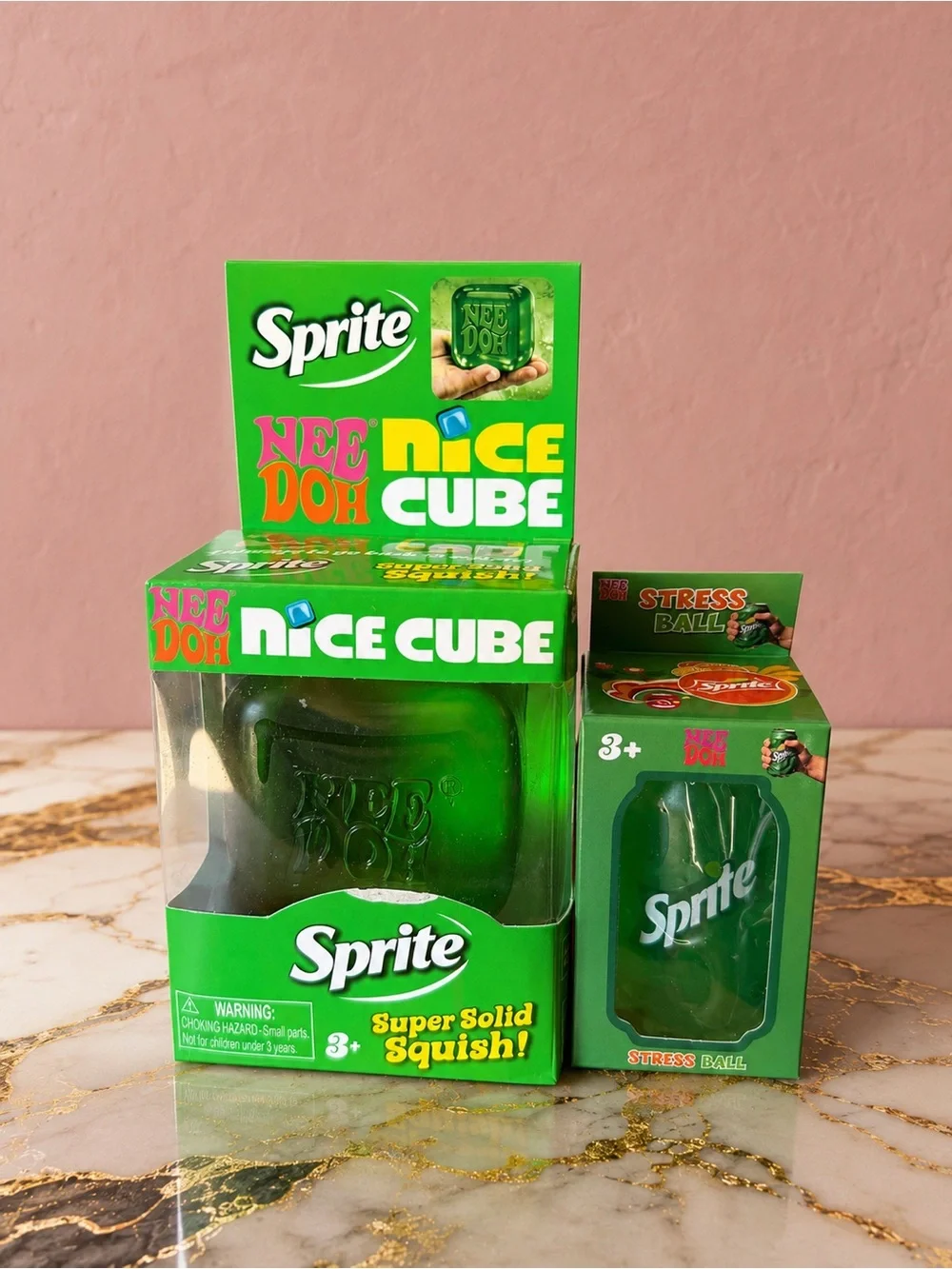 NeeDoh Nice Cube Green Stress Cube & Can - Sprite Branded